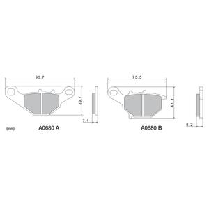 Zavorne ploščice NISSIN pol-kovinska zmes M501-410 2 kosa