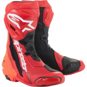Alpinestars Supertech R Vented motoristični škornji fluo rdeče-rdeči