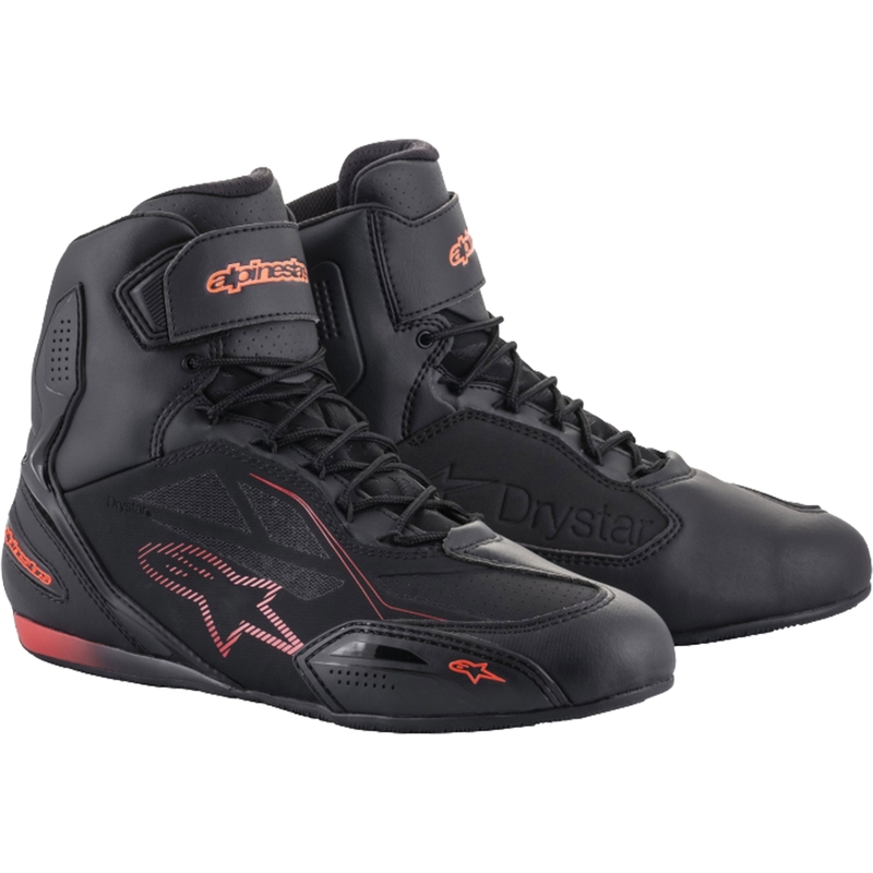 Motoristični škornji Alpinestars Faster 3 Drystar črno-fluo rdeči