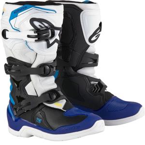 Alpinestars Tech 3S Youth White-Black-Blue Otroški motoristični škornji
