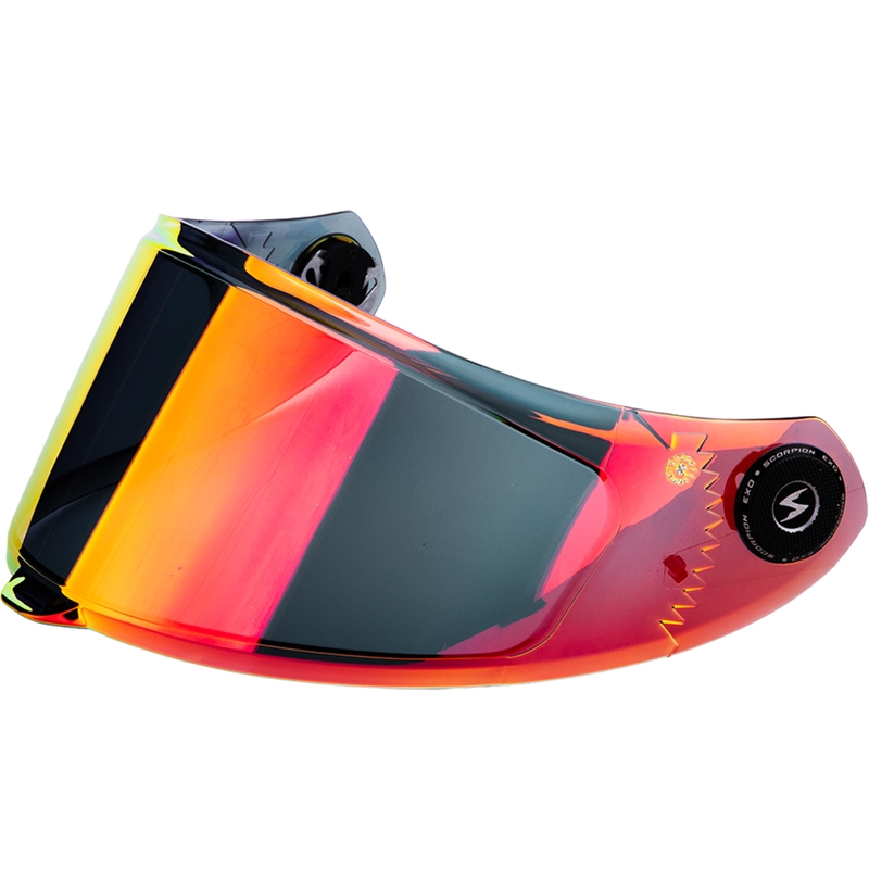 Vizir Scorpion KDS-F-04 za čelade EXO-RACE Air, zrcalno rdeč