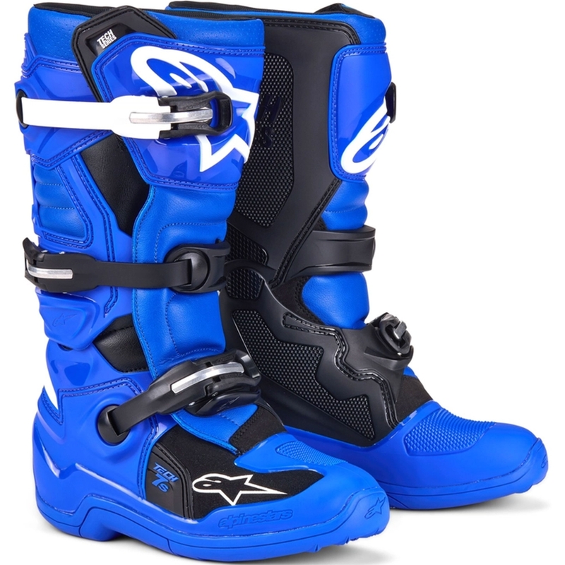 Otroški motoristični škornji Alpinestars Tech 7 S modro-belo-črni