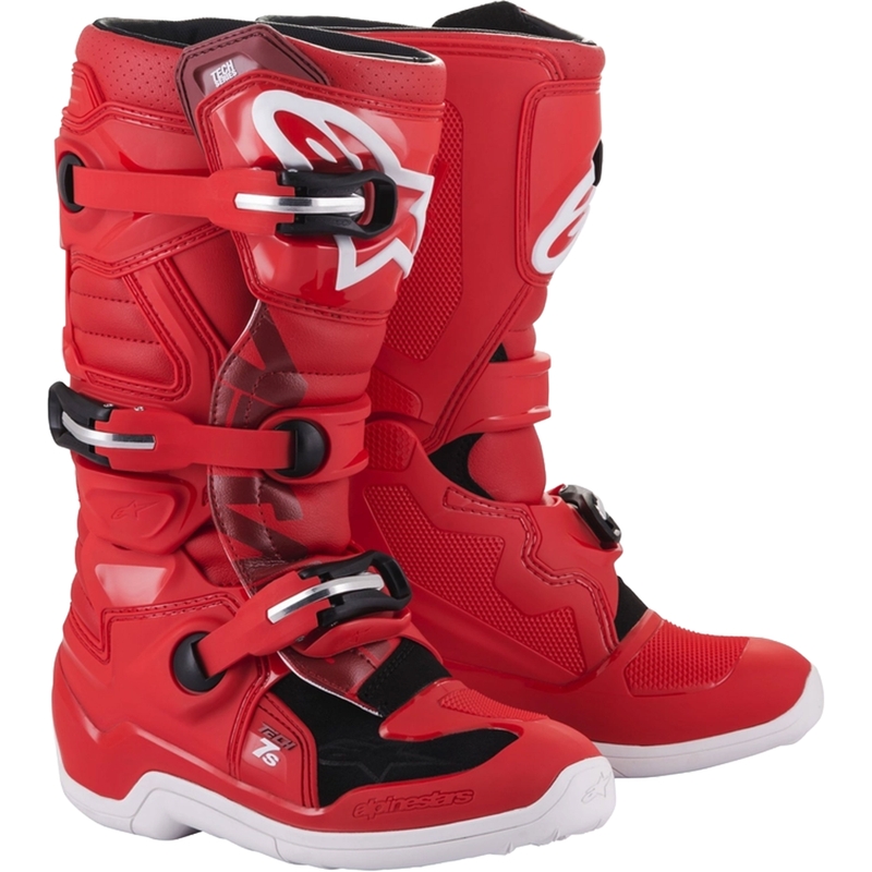 Otroški motoristični škornji Alpinestars Tech 7 S rdeči