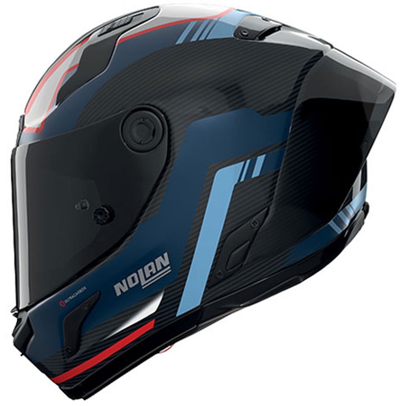 Motoristična čelada Nolan X-804 RS Piega 366, sijajna črno-modro-belo-rdeča