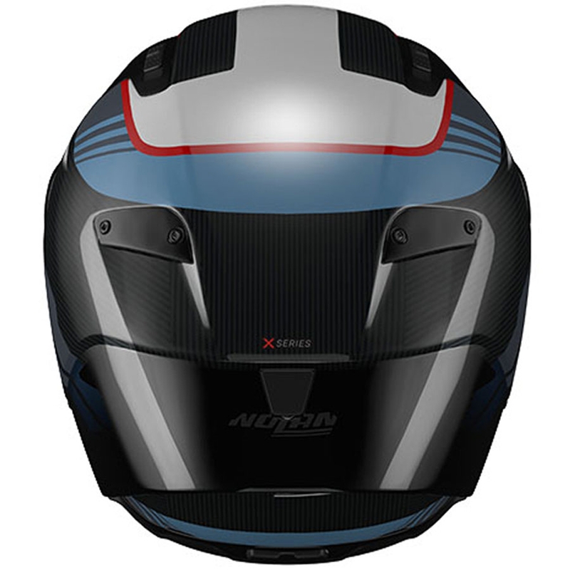 Motoristična čelada Nolan X-804 RS Piega 366, sijajna črno-modro-belo-rdeča