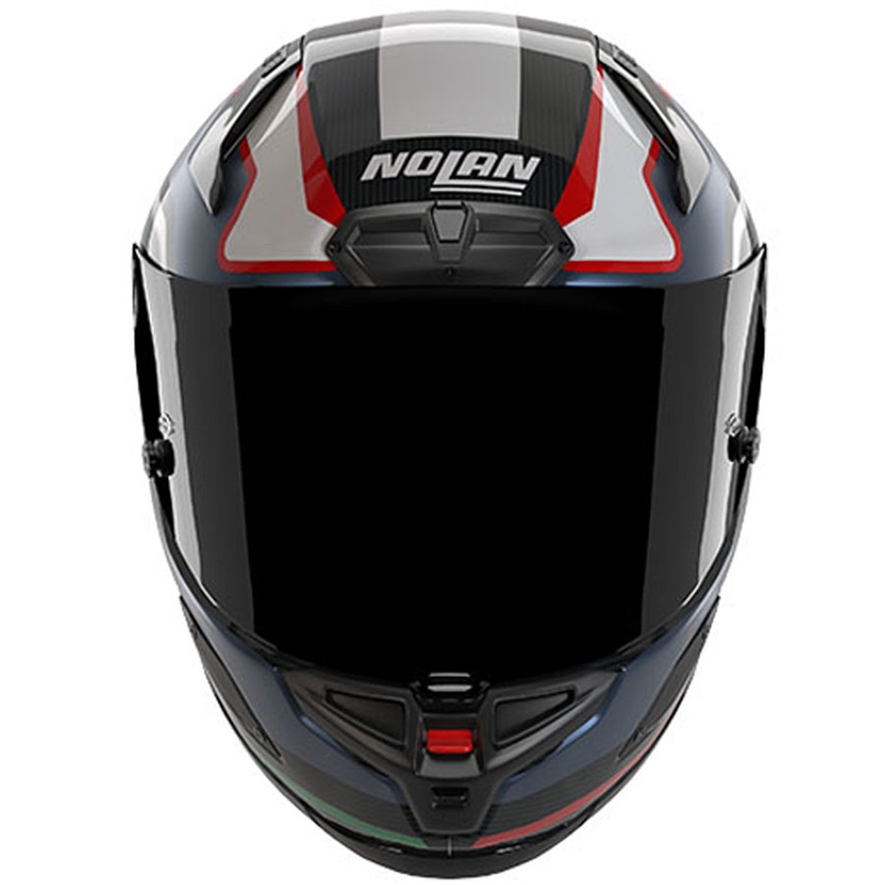 Motoristična čelada Nolan X-804 RS Piega 366, sijajna črno-modro-belo-rdeča
