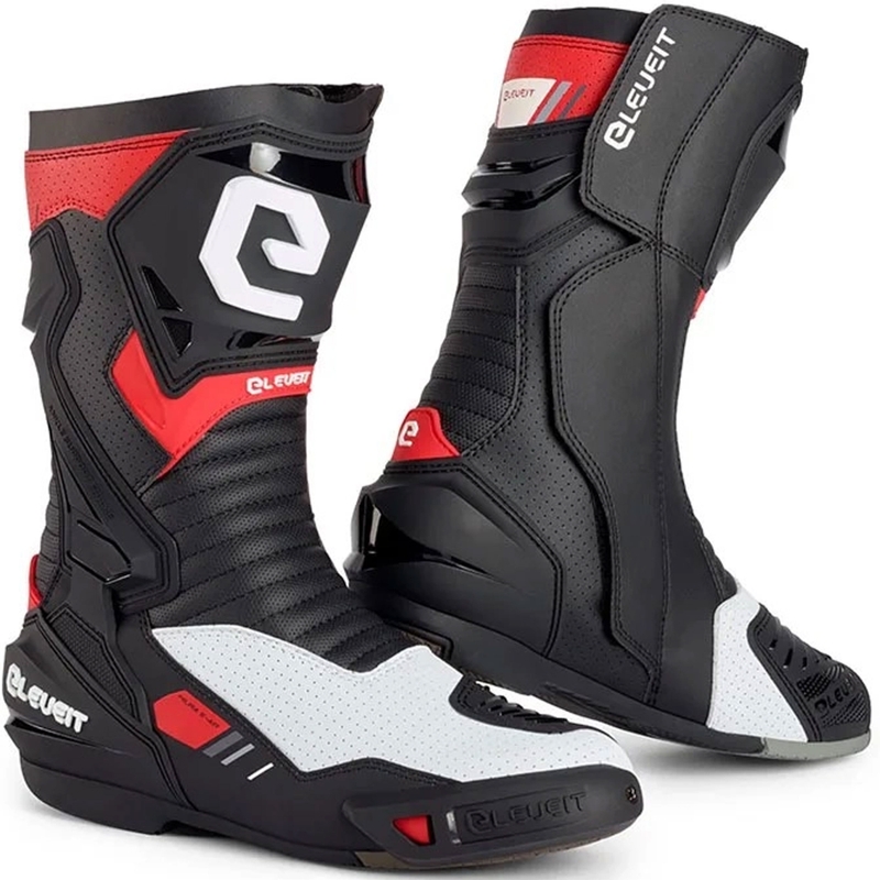 Eleveit S Miura EVO AIR črno-beli motoristični škornji
