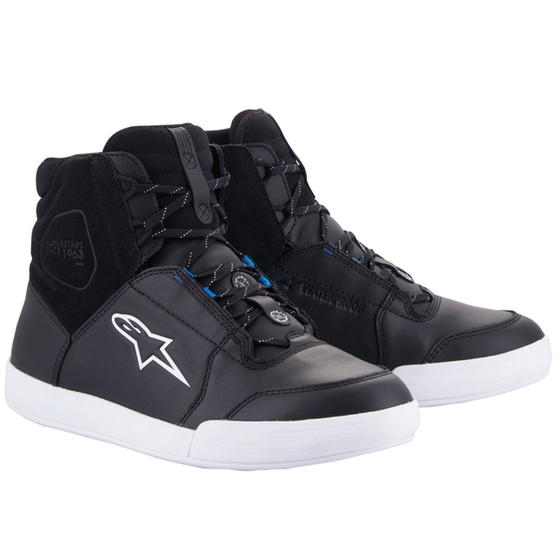 Motoristični škornji Alpinestars Chrome Drystar črno-belo-modri