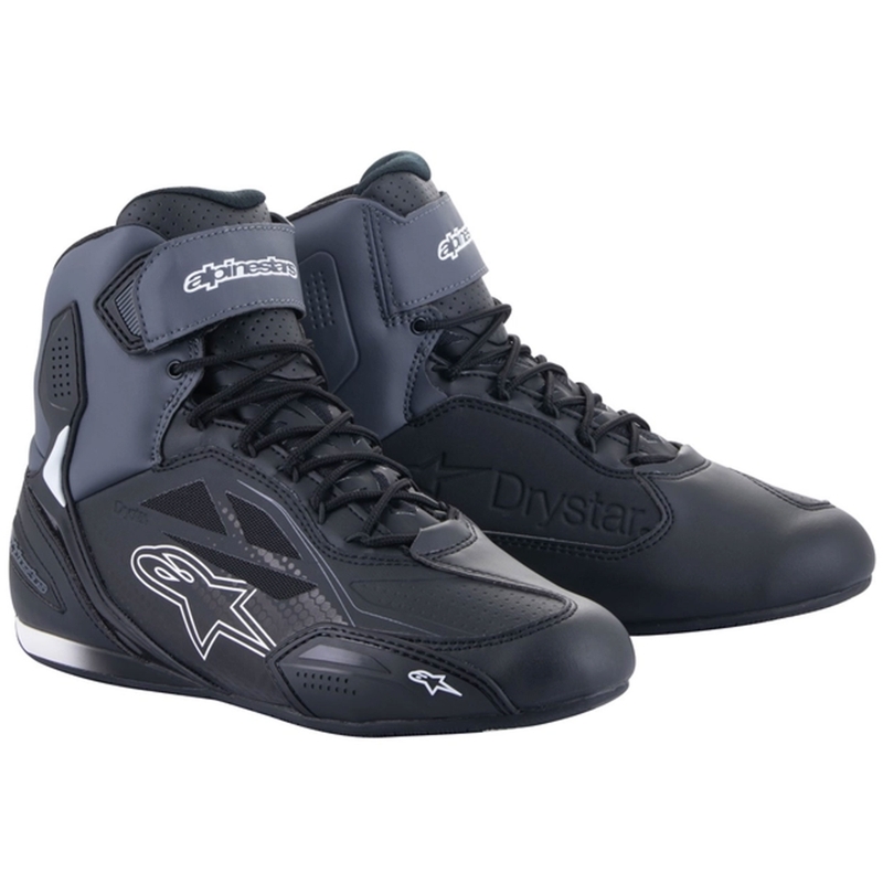 Motoristični škornji Alpinestars Faster-3 Drystar črno-temno sivi