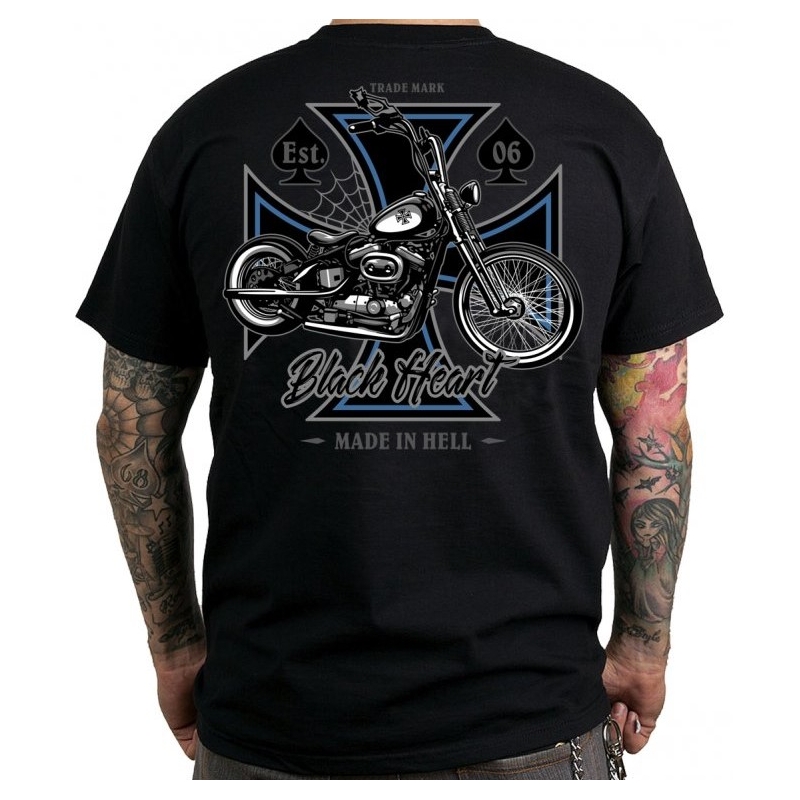 Moška majica Black Heart Chopper Cross