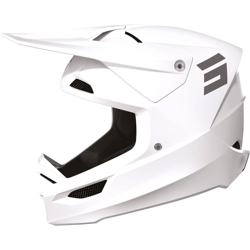 Motokros čelada Shot Furious Solid White