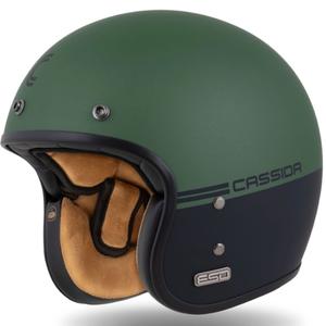 Odprta čelada Cassida Eso Super Hooligan črna mat-metallic green