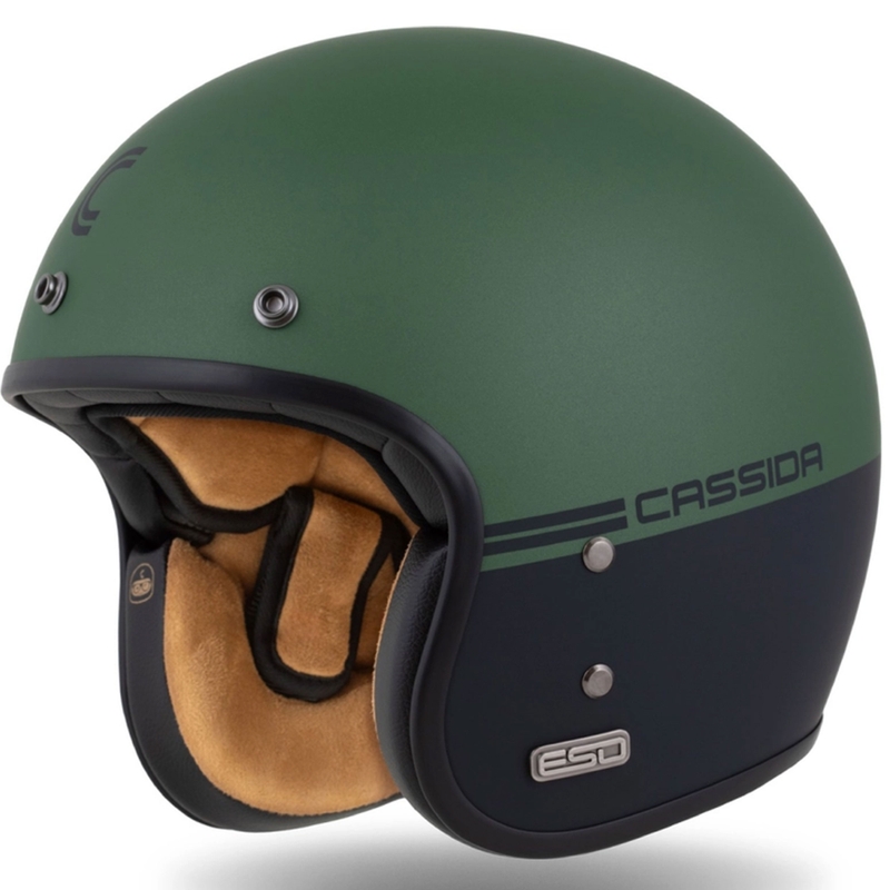 Odprta čelada Cassida Eso Super Hooligan črna mat-metallic green