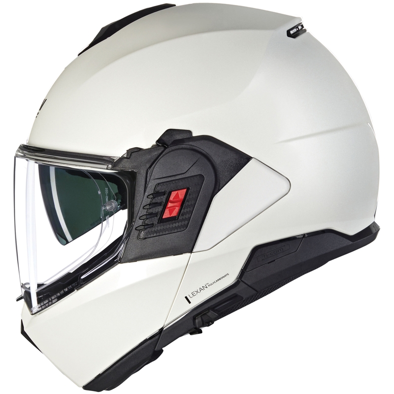 Preklopna motoristična čelada Nolan N120-1 Classico Nobile N-COM 320 bela
