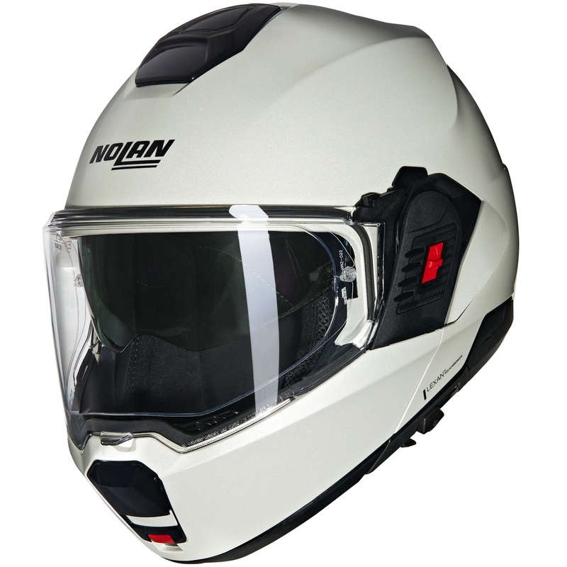Preklopna motoristična čelada Nolan N120-1 Classico Nobile N-COM 320 bela
