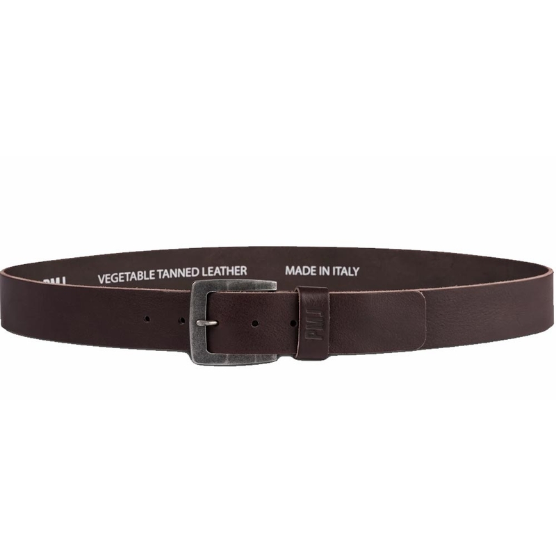 Usnjen motoristični pas PMJ Leather Belt rjave barve razprodaja