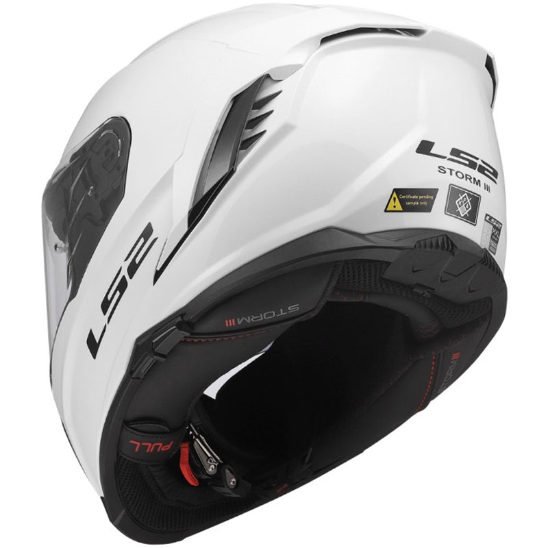 Motoristična čelada LS2 FF818 Storm III, sijajno bela