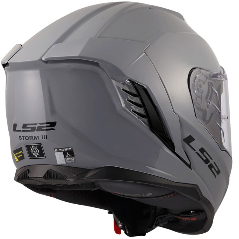 Motoristična čelada s polnim obrazom LS2 FF818 Storm III, sijajno siva
