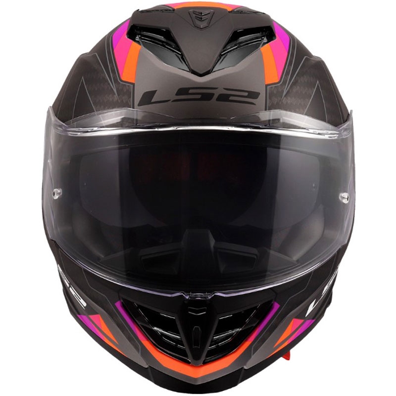 Motoristična čelada LS2 FF818 Storm III Sports z integriranim obrazom, mat sivo-vijolična