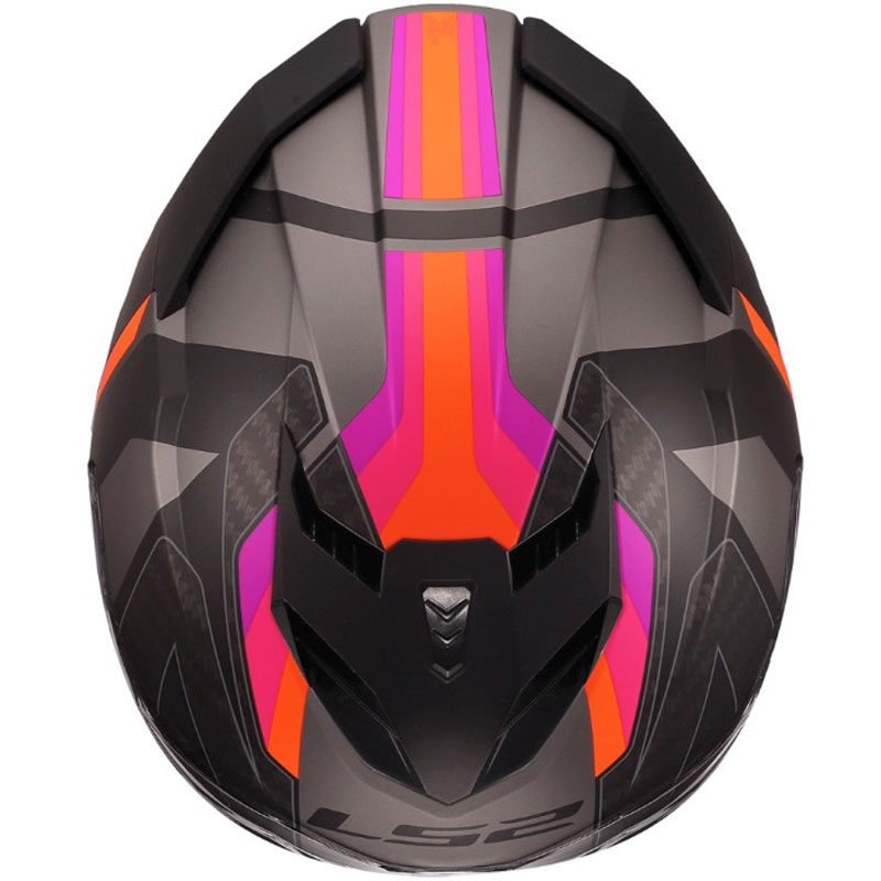 Motoristična čelada LS2 FF818 Storm III Sports z integriranim obrazom, mat sivo-vijolična
