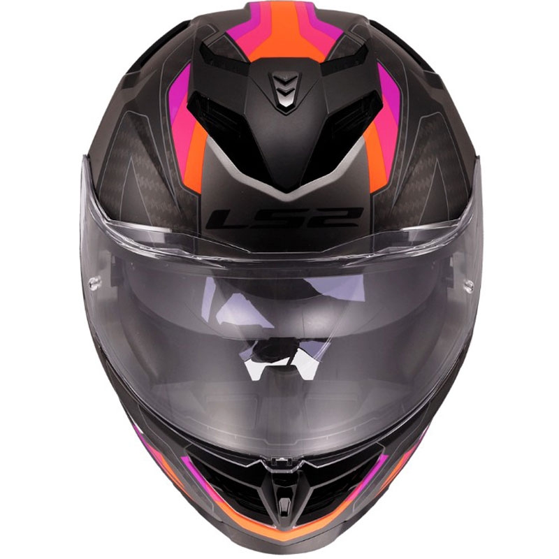Motoristična čelada LS2 FF818 Storm III Sports z integriranim obrazom, mat sivo-vijolična