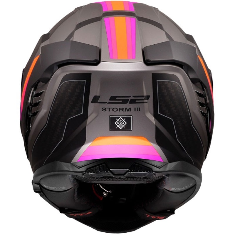 Motoristična čelada LS2 FF818 Storm III Sports z integriranim obrazom, mat sivo-vijolična