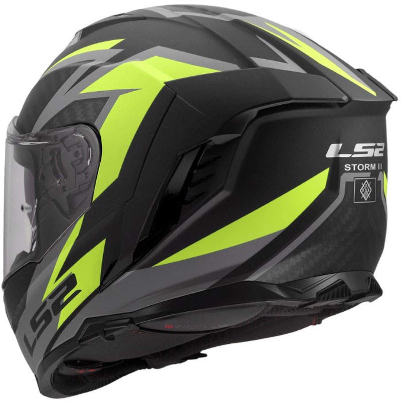 Celoobrazna motoristična čelada LS2 FF818 Storm III Dynamo črno-rumena