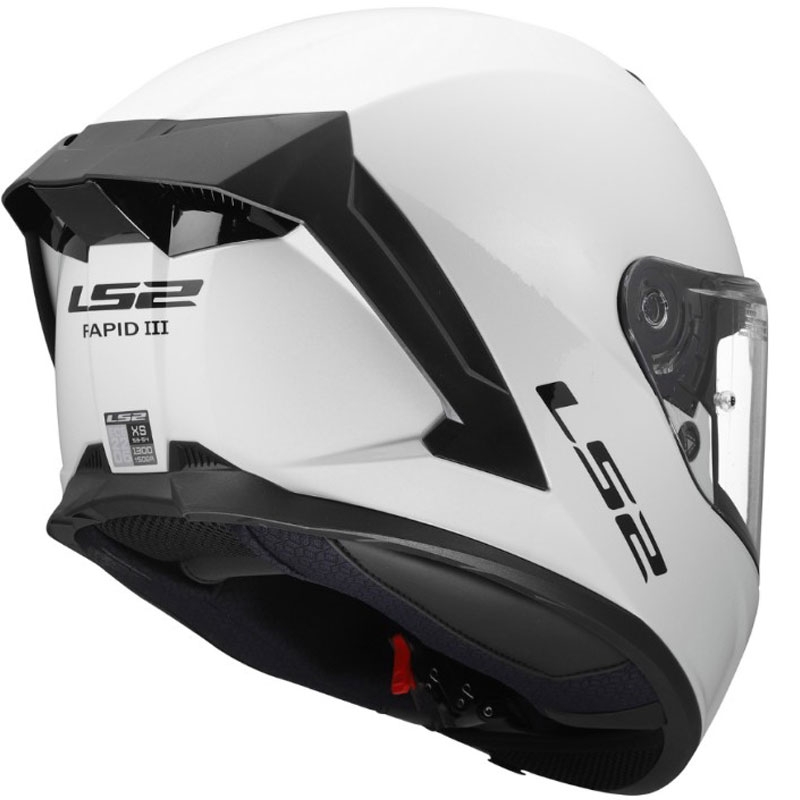 Celoobrazna motoristična čelada LS2 FF820 Rapid III, sijajno bela