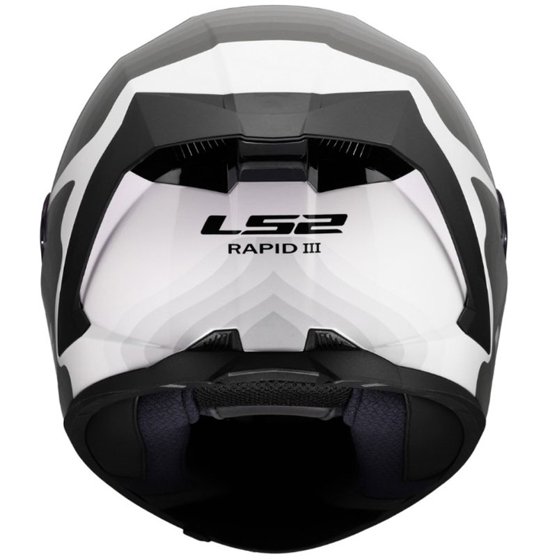 LS2 FF820 Rapid III Flow motoristična čelada z integriranim obrazom, sijajna belo-siva