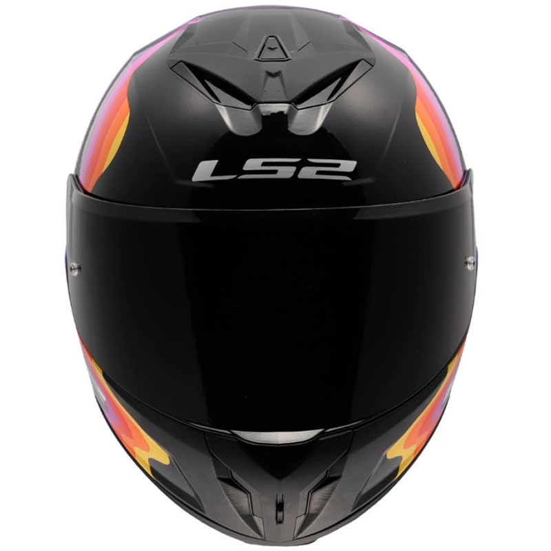 Motoristična čelada LS2 FF820 Rapid III Flow, sijajno črna-večbarvna