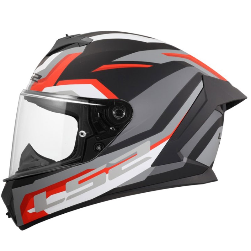 Celoobrazna motoristična čelada LS2 FF820 Rapid III Hyper mat črno-rdeča