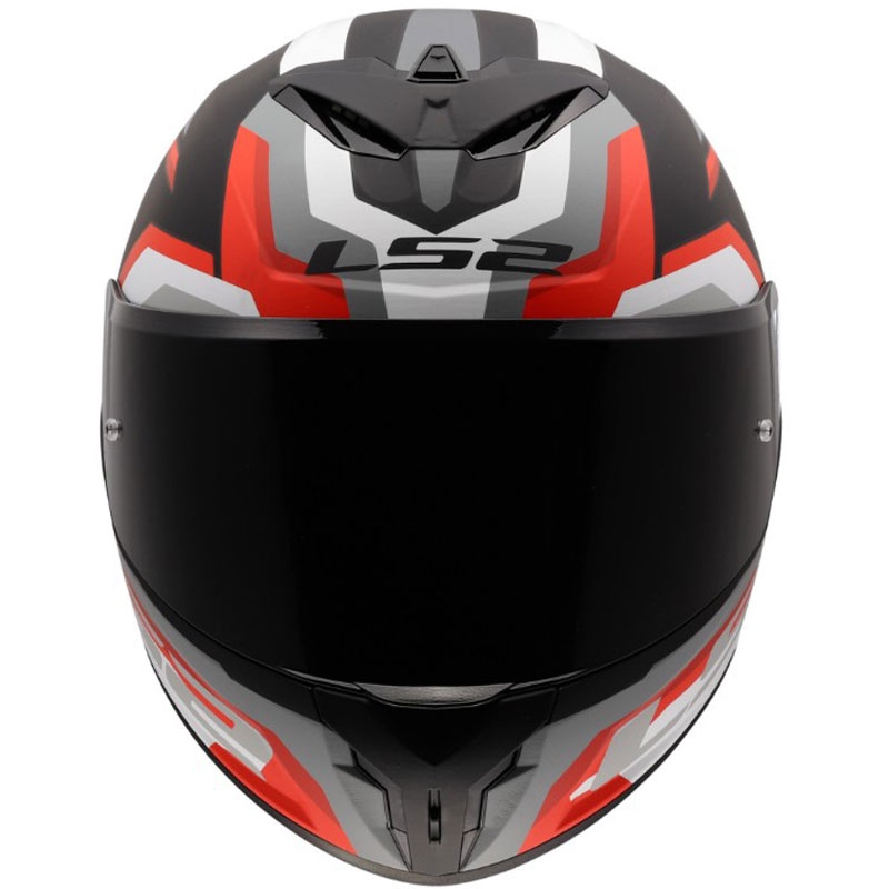 Celoobrazna motoristična čelada LS2 FF820 Rapid III Hyper mat črno-rdeča