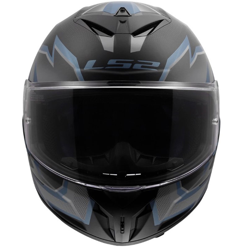 LS2 FF820 Rapid III Xtrem motoristična čelada z integriranim obrazom, mat črno-modro-bencin