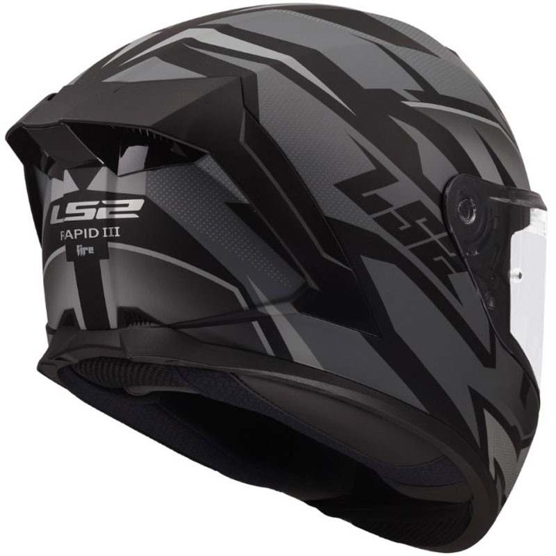 Motoristična čelada LS2 FF820 Rapid III Xtrem, mat črno-siva