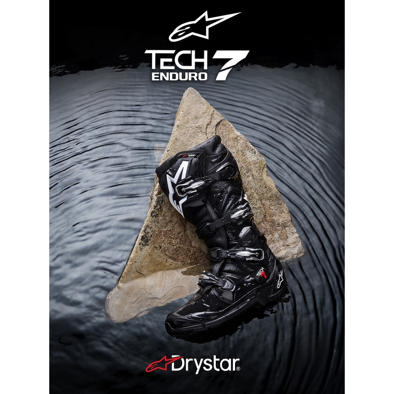 Moto škornji Alpinestars Tech 7 Enduro Drystar črne barve