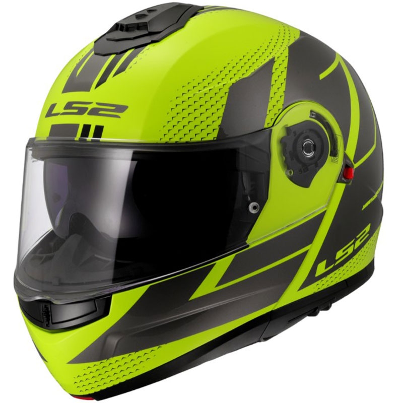 Preklopna čelada LS2 FF908 Strobe II Code svetleča fluo rumeno-črna