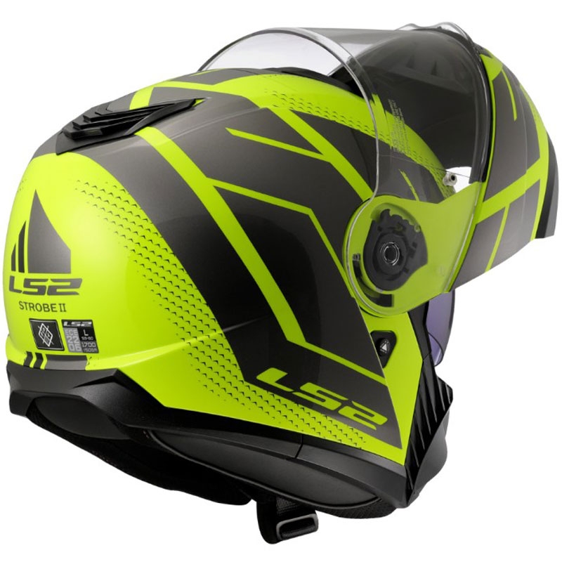 Preklopna čelada LS2 FF908 Strobe II Code svetleča fluo rumeno-črna