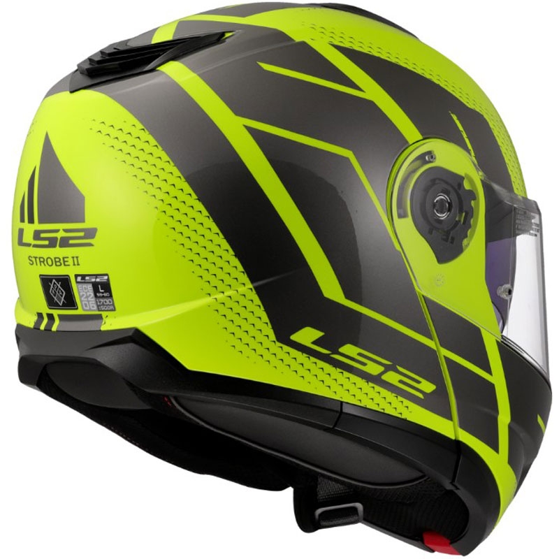 Preklopna čelada LS2 FF908 Strobe II Code svetleča fluo rumeno-črna