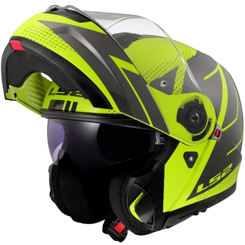 Preklopna čelada LS2 FF908 Strobe II Code svetleča fluo rumeno-črna