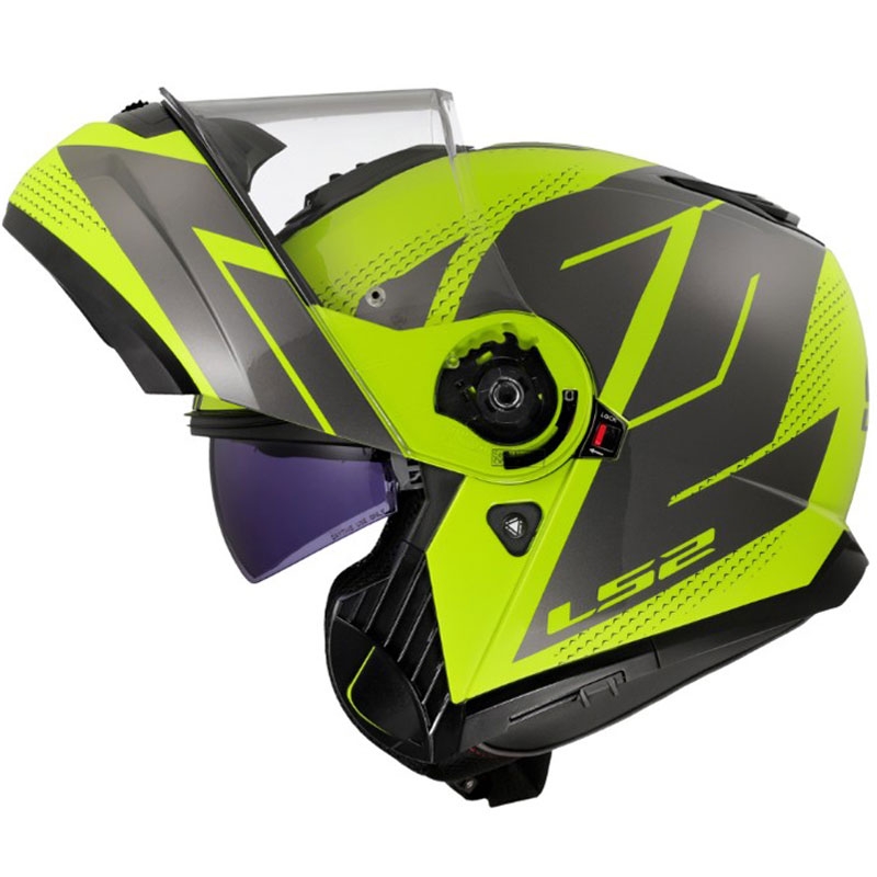 Preklopna čelada LS2 FF908 Strobe II Code svetleča fluo rumeno-črna