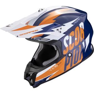 Motokros čelada Scorpion VX-16 EVO AIR Slanter modro-oranžna razprodaja
