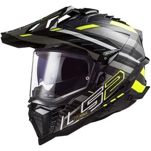 Enduro čelada LS2 MX701 Explorer C Edge 06 črno-siva-fluo rumena