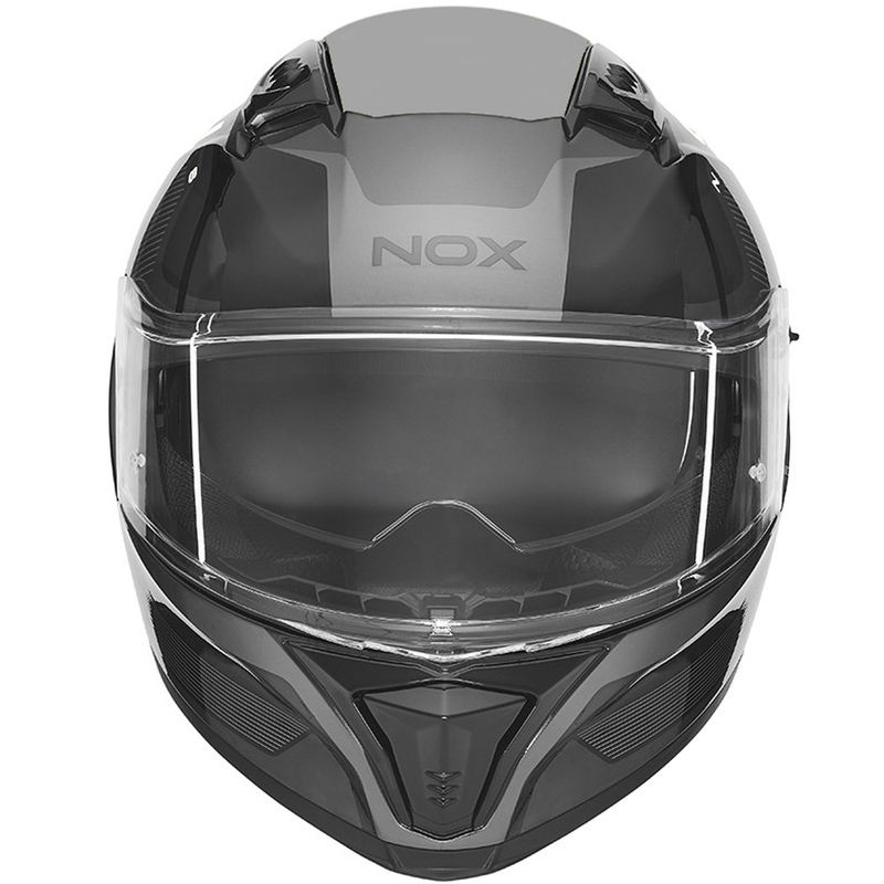 Motoristična čelada NOX N402 Mentor črno-bela