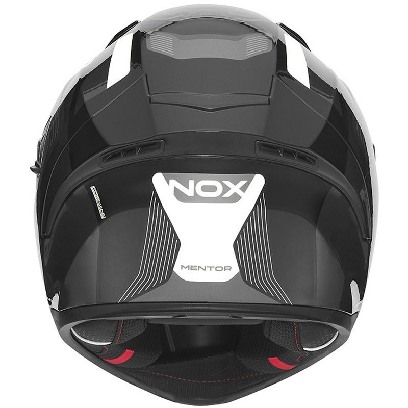 Motoristična čelada NOX N402 Mentor črno-bela
