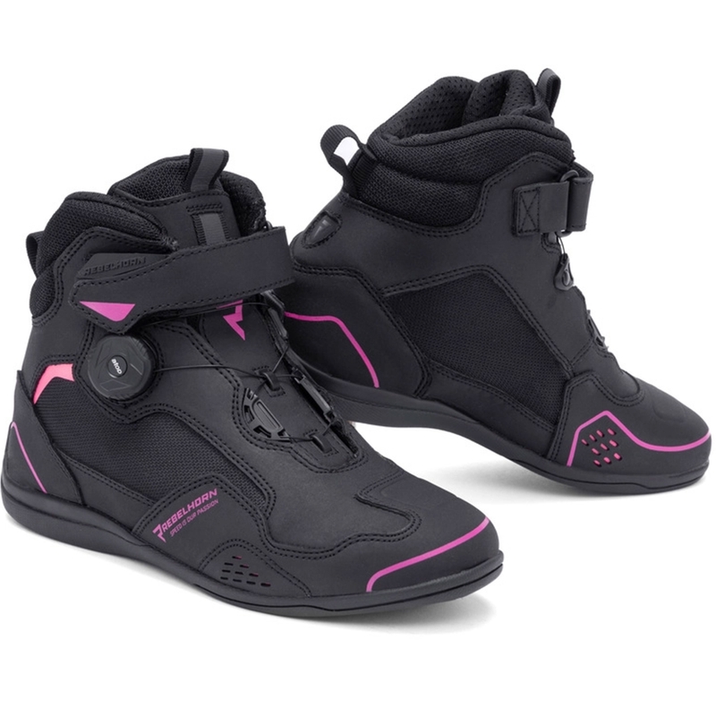 Ženski motoristični škornji Rebelhorn Spark II Black and Pink