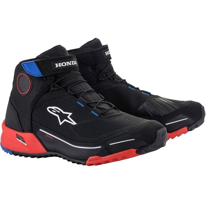 Motoristični škornji Alpinestars CR-X Drystar Honda Collection črno-rdeče-modri