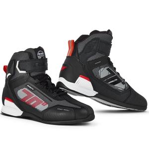 Motoristični škornji SEVENTY DEGREES SD-BR2 Veloce črno-rdeči
