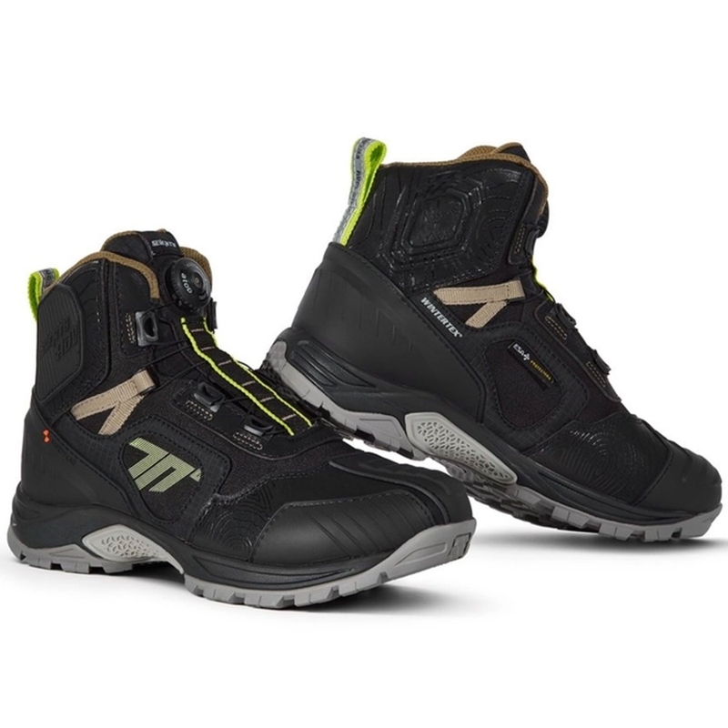 Motoristični škornji SEVENTY DEGREES SD-BA7 Stelvio Low black-sand-fluo yellow