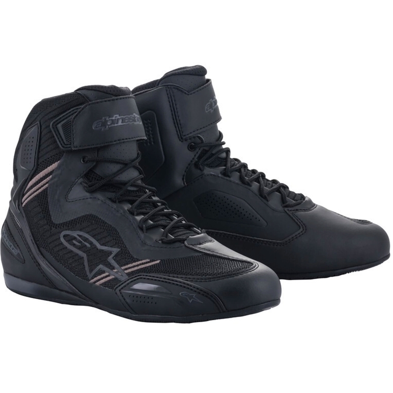 Črno-črni motoristični škornji Alpinestars Faster 3 Rideknit