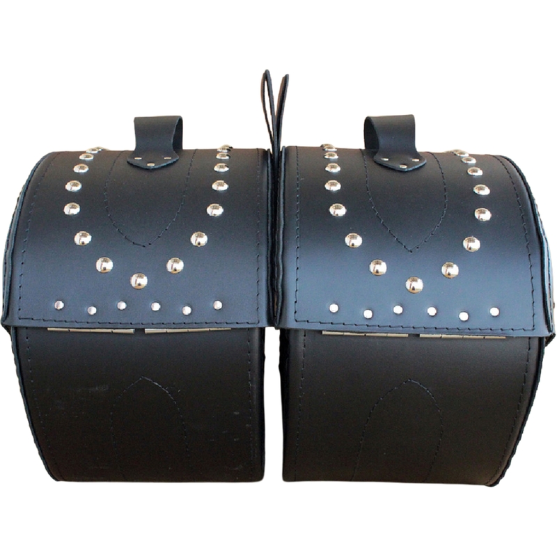 Usnjene motoristične torbe z zakovicami RSA S263B črne barve